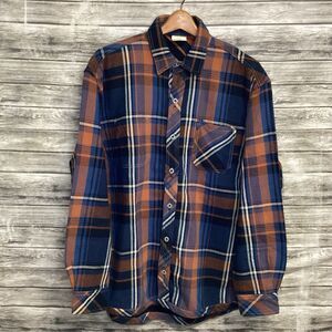 Red Head Shirt Mens Large Multicolor Reversible Shacket Flannel Outerwear